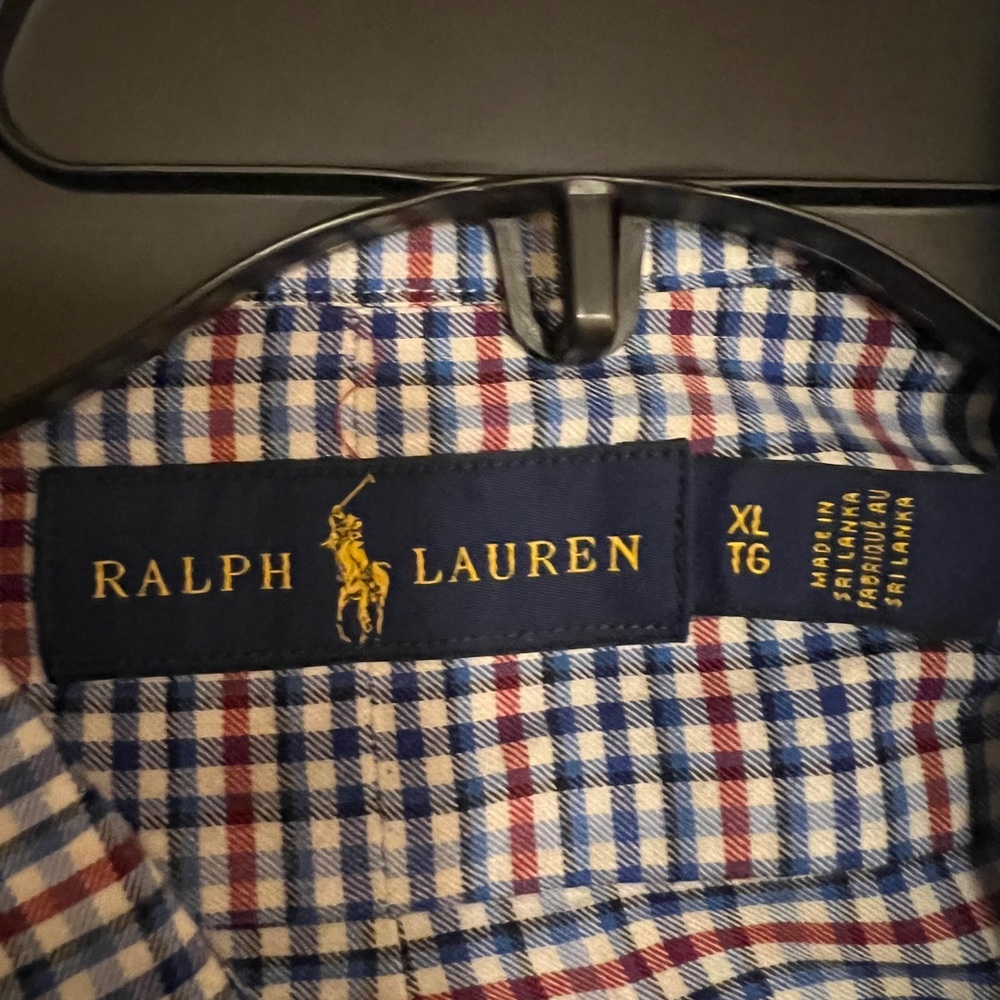 Ralph Lauren Men’s shirt. XL long sleeve. Check pattern that’s stylish.